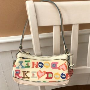 Dooney and Bourke Multicolor Doodle Logo Purse